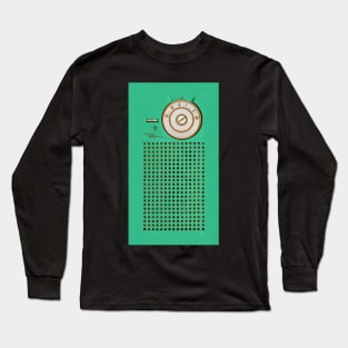 Retro geek Gumby green Transistor Radio Long Sleeve T-Shirt